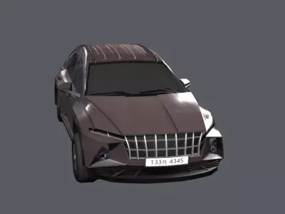 Middle Poly CAR PBR TEXTUREING  3D model