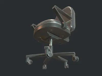 Office Chair - Game Ready Low-Poly Low-poly 3D model