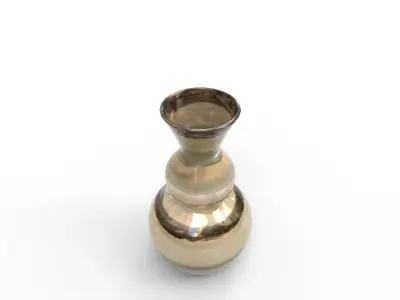 Bradburn Home Double Gourd Stripe Floor Vase 3D model