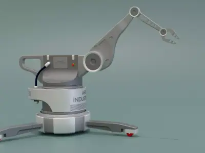 industrial robot 3D model by ahmad-hassan3185
