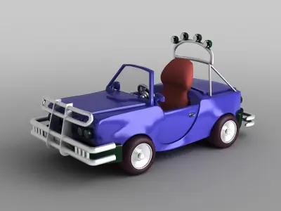 Recreational Toy go-karts playground equipment cars 3D model