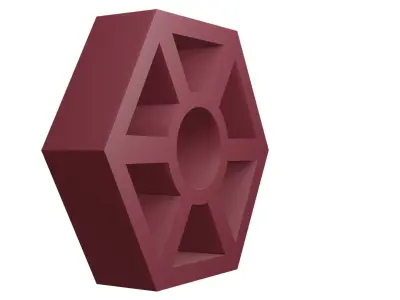 Brick Jaali Hex design 3D model