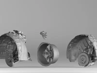 001636 3D Scan of Volkswagen Touareg 2021 Car Parts 3D print model