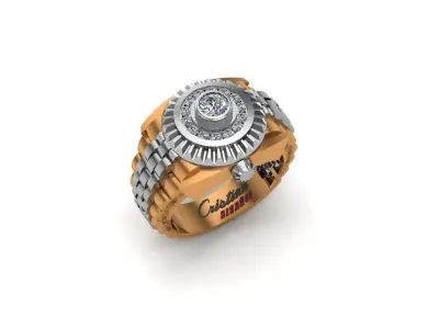 Anillo diamante corona-diamond ring crown 3D print model