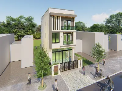 Modern house design 3D model