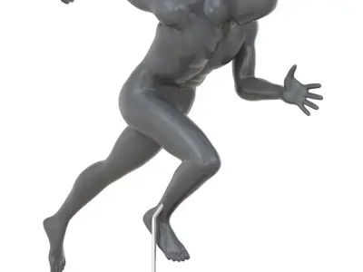 Faceless running mannequin 79 3D model