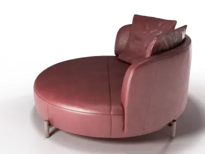 Leather Sofa Amalia Natuzzi 3D model