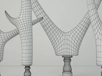 Antler Finials 3D model