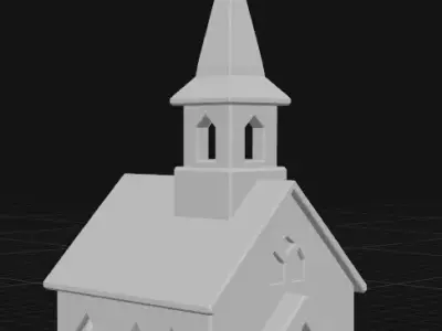 miniature church 3D print model