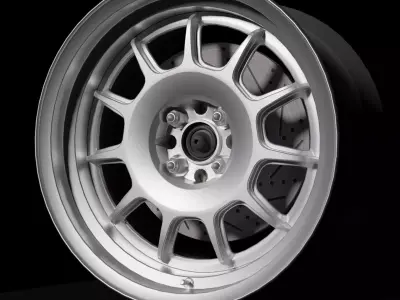 RS11 - 3 Piece Wheels - Game Ready Low-poly 3D model