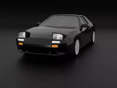 Mazda RX7 FC3S Low-poly 3D model