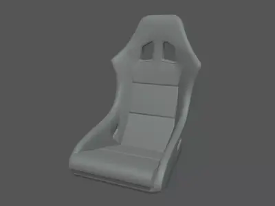 Car Seat 08 Low-poly 3D model