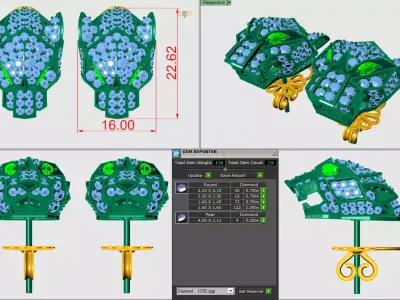 Tiger Earing  3D print model