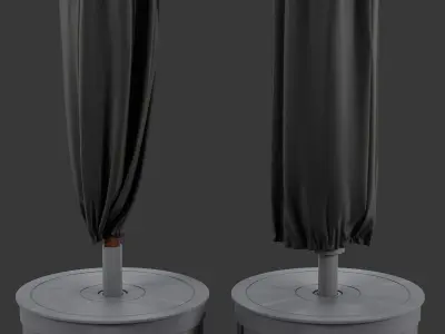 Umbrella outdoor folded IKEA Betso Lindoja 3D model