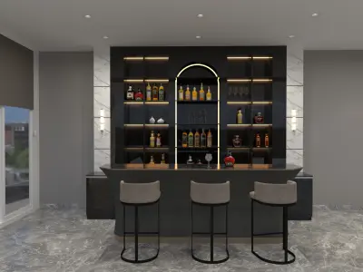 4 Bar Counters  3D model