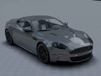 Aston Martin DB9 Low-poly 3D model