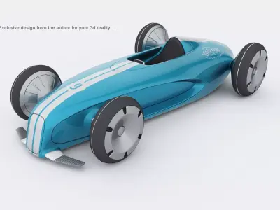 RACER 9 toy racing car 3D model