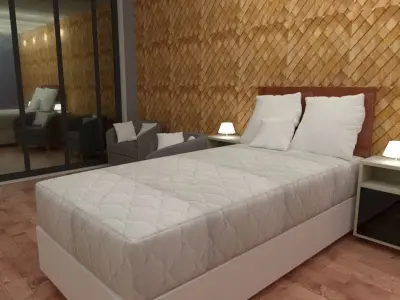 3d floorplan with basic assets 3D model