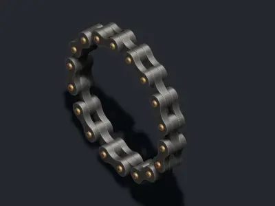 Bicycle chain ring 3D print model
