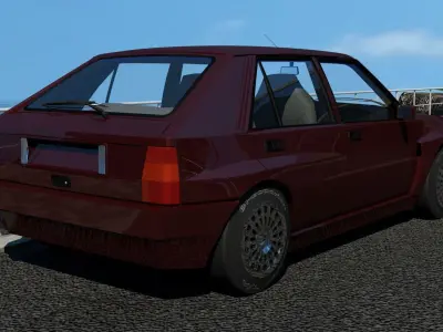 Car Lancia Delta Integrale Evo Low-poly 3D model