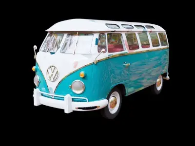 Hippie Volkswagen Van  3D model