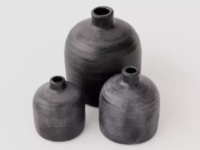Vase Set Decoration 3D model