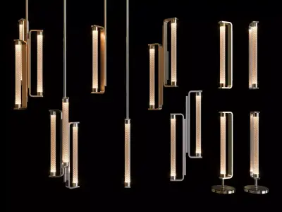 Oasis Group Stradivari Lighting Collection Lamps 3D Model 3D model