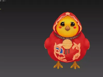 Chicken Low-poly 3D model shop