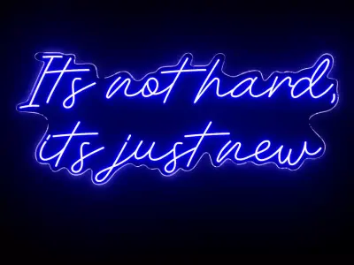 Its not hard Neon Sign 3D model