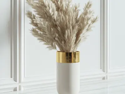 Flower Set 010 Pampas 3D model