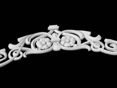 Central decor ornament for furniture 3D model 197