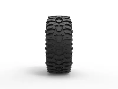 Offroad Tire Scale 1 to 25 3D print model