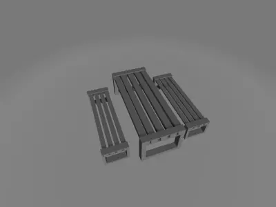 out door chair and table  Free 3D model