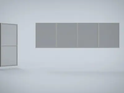 door window glass 3D model