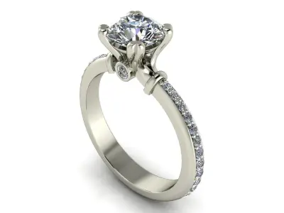 Women ring 3dm stl render detail 3D print model 20