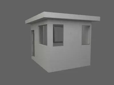 Security room Free low-poly 3D model