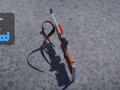 Biathlon Rifle 3D model