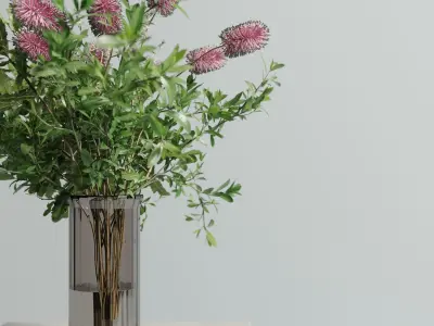 Banksia vase arrangements 2 Low-poly 3D model