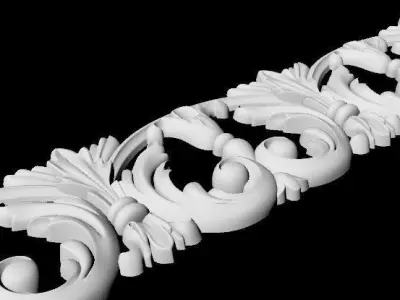 Central decor ornament for furniture 3D model 526