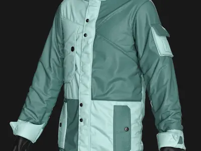 Jackets and Pants Snowboarding  Clo3D  OBJ Vol02 3D model