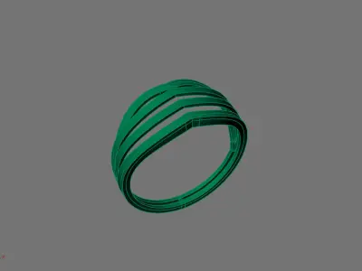 Women Ring Plain Ring Ready STL 3DM Models Womens Rings 3D print model 56