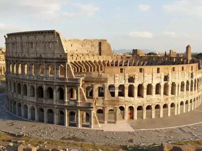 Roman Colosseum Ruins Ultra High Detail 8K PBR Textures 3D model