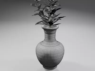Leafy Vase Free 3D model