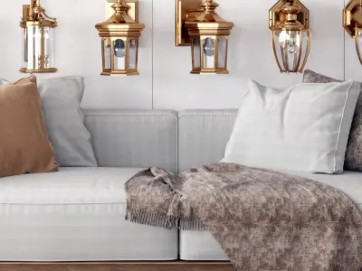 luxury Simplified light lamp European 3D model