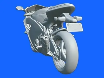 ROAD SUPERBIKE STL 3D print model