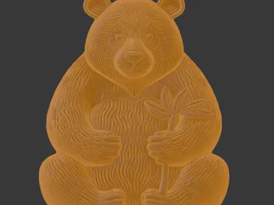 Panda pendant 3D print model