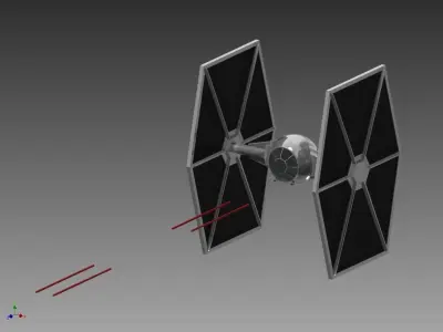 TIE fighter Star Wars Free 3D model