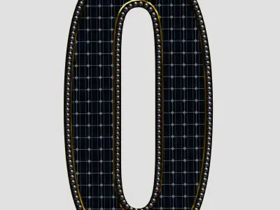 Solar Panel Number - 0 3D model