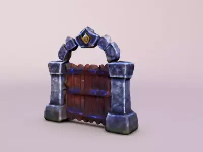 Immersive 3D Door Model for Gaming 3D model