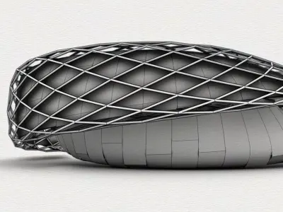 Parametric Facade Design in Grasshopper Rhino 3d model Download 3D model